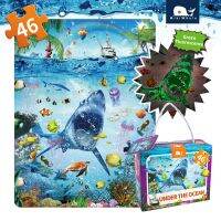 MINIWHALE Kids Puzzle for Kids Ages 4-8 Ocean Floor Puzzle/Underwater Shark Pattern Design Puzzle/Raising Children Recognition P