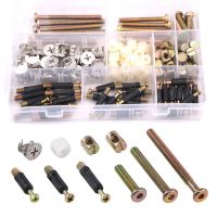 ▼ 125 pieces of cam lock nuts and cam screws furniture connection cam fittings with pins 3 in 1 pre-inserted cabinet wardrobe