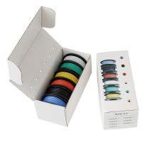 【hot】۩  177ft Electrical Wire UL3132 24AWG Stranded Hook-up Soft Silicone Insulator Tinned 300V 6 Colors for Lamp