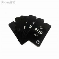 10Pcs Black Anti Theft Bank Credit Card Protector NFC RFID Blocking Cardholder Wallet Cover Aluminium Foil ID Business Card Case