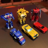 ของเล่นเด็ก เปลี่ยนของเล่นไดโนเสาร์ คิงคอง หุ่นยนต์แปลงร่าง โมเดลรถ Optimus Prime Bumblebee ไทแรนโนซอรัส