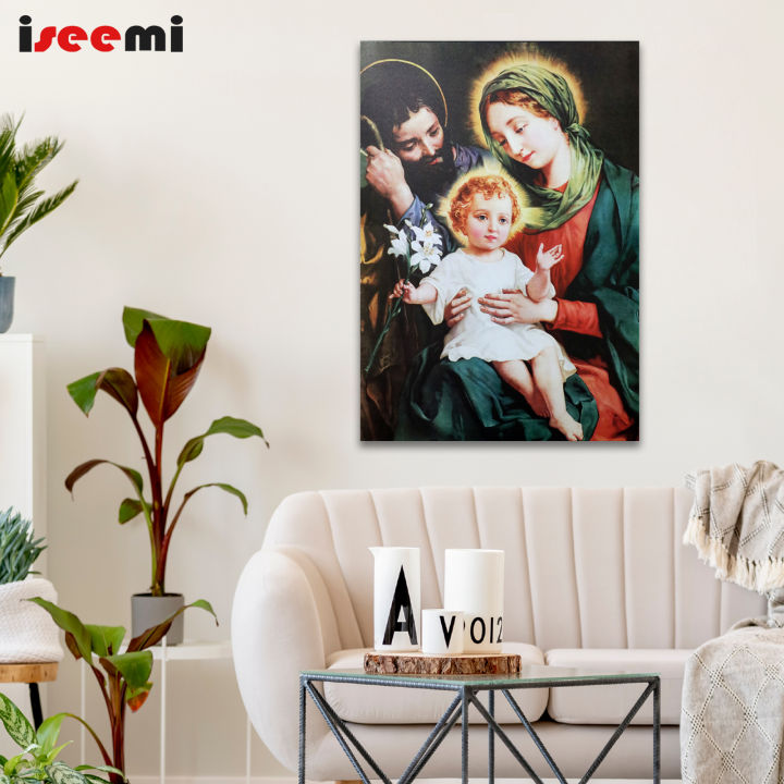 ISEEMI 70x50 Holy Family Wall Frame Canvas | Lazada PH