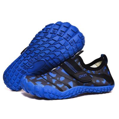 【Hot Sale】 New anti-cut five-finger childrens Shuoxi shoes beach swimming outdoor amphibious wading breathable non-slip boys