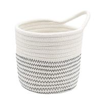 Living Room Wall Hanging Rope Basket Cafe Rattan Cotton Rope Sundries Woven Hanging Basket Plant Storage Bins for Home Decor