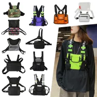 Streetwear Punk Chest Rig Bag For Unisex Hip-Hop Tactical Chest Bags Functionality Vest Fanny pack Women Phone pocket Wallet