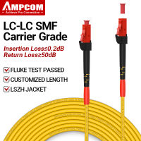 AMPCOM LC LC ไฟเบอร์ไฟเบอร์โหมดเดียวสายเคเบิลเสริม Simplex 9/125 Lc/upc เป็น Lc/upc Singlemode Jumper Single Mode Patch-Cord Lc/lc SMF