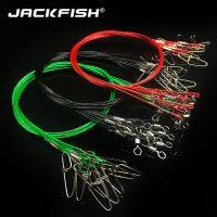 JACKFISH 10Pcs/lot Max Drag 67KG Steel Wire Leader Line With Swivel Fishing Connector 50CM Fishing Line Sink FIshing Rope Fishing Lines