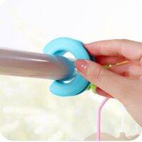 10pcs General silicone gel anti-slip Windproof hanging pole snap ring outdoor balcony drying clothes Divider hanger fixing laundry rod ring D20-30mm