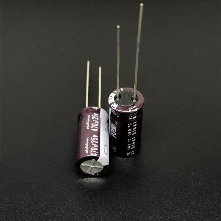 10pcs-100pcs-470uf-25v-nichicon-pj-series-10x20mm-25v470uf-low-impedance-long-life-aluminum-electrolytic-capacitor