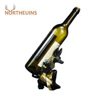 NORTHEUINS Resin Anubis God Wine Rack Figurines Modern Egypt Dog Miniatures Statues Animal Interior Home Desk Decor Sculpture