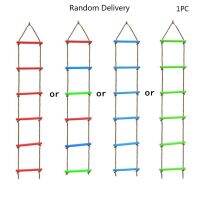 (Leisurely)1ชิ้นไม้ Rungs PE เชือกบันไดเด็กกีฬาเชือกแกว่งปลอดภัยอุปกรณ์ออกกำลังกายเด็กปีนเขาในร่มกลางแจ้งสวนของเล่น