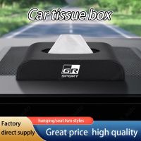 Toyota Gr Sport Car Luxury Leather Tissue Box Multipurpose Hanging Car Accessories