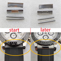 2pcs 20mm Curved End Link Endlink Just For Rolex Watchband For Submariner Watch Band Rubber Leather Strap Seamless Connection2023