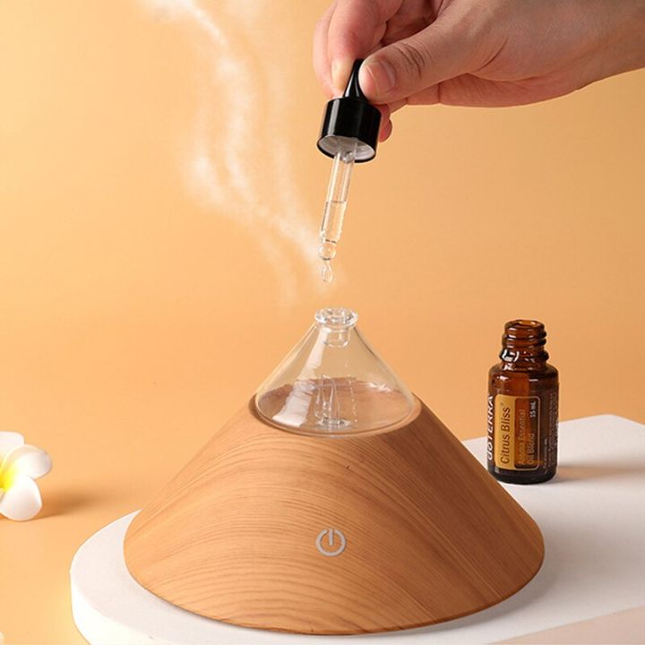 AERYDVVVVV) Anion Aroma Diffuser For Home Room Fragrance Smell Distributor  Essential Oil Waterless Wood Base Ultrasonic Diffuser