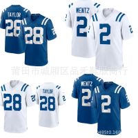 ☃❀◄ Indianapolis Colts Colts 28 TAYLOR2 WENTZ Embroidered Rugby Jersey