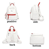 New 2 Pockets Women Backpack Soft Leahter Bag Pack Designer Backpacks for School Teenagers Girls Fashion Ladies Travel Schoolbag