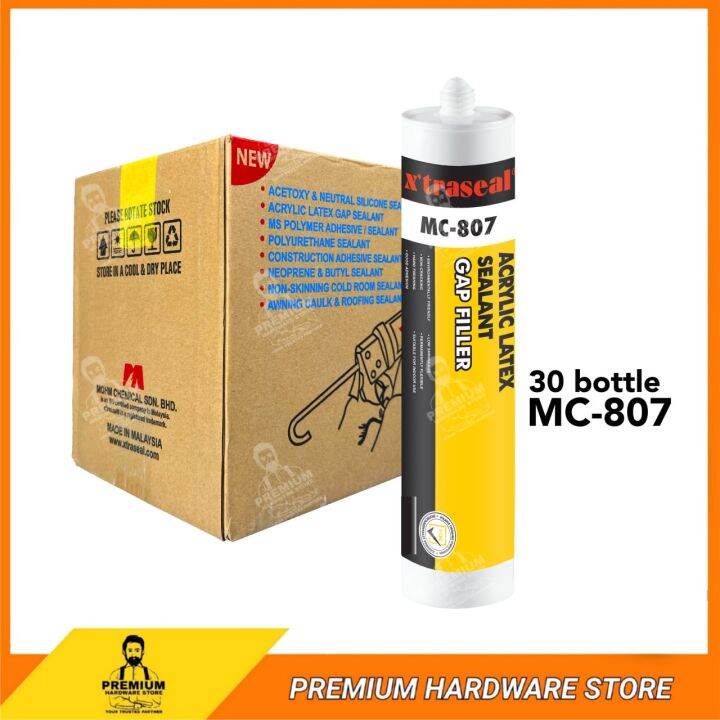 XTRASEAL MC807 Gap Filler Acrylic Latex Sealant White 450g (30 Pcs/Box