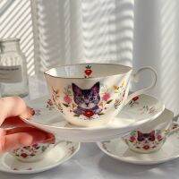 【hot】♠✴ British with saucer kawaii gifts porcelain cups wholesale tableware dishes for girlfriend