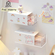 Wall storage box, mini transparent drawer type bedroom, dormitory bathroom