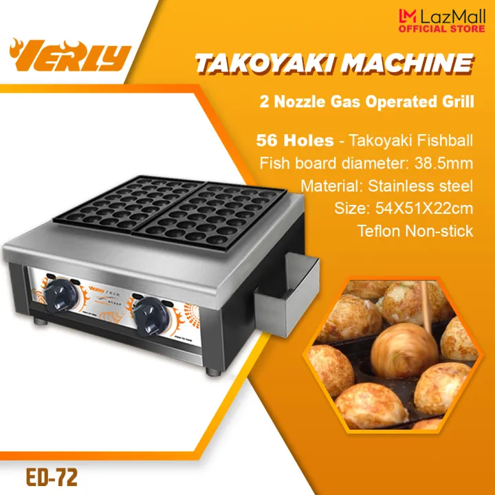 ALDKitchen Takoyaki Grill with Three Plates, Electric Takoyaki Machine, 84 Pcs, Nonstick