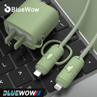 Ready Stock! BlueWow ตัวป้องกันสายเคเบิลชุดม้วนเก็บสายชาร์จโทรศัพท์มือถือเข้ากันได้สำหรับ i--phone/Android/Type-C