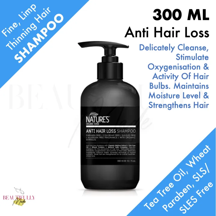 Natures Organic Sense Anti Hair Loss Shampoo 300ml - Hair Growth Shampoo  (Advanced Hair Regrowth Treatment for Men / Women) | Lazada Singapore