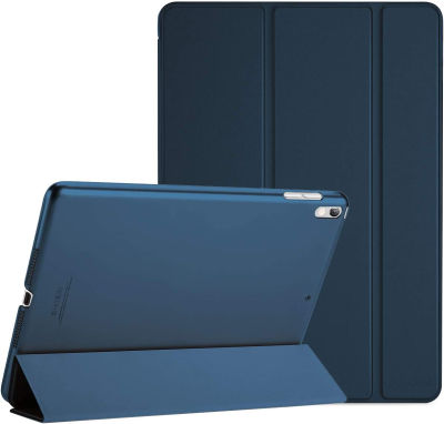 ProCase iPad Air (3rd Gen) 10.5" 2019 / iPad Pro 10.5" 2017 Case, Ultra Slim Lightweight Stand Smart Case Shell with Translucent Frosted Back Cover for Apple iPad Air (3rd Gen) 10.5" 2019 –Navy Blue