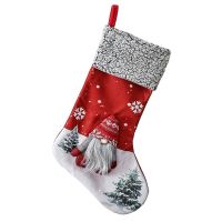 Christmas Stockings Big Xmas Stocking Decoration 18" 3D Plush Swedish Gnome Stocking for Home Holiday Party Decor Socks Tights