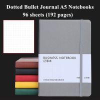โน้ตบุ๊คBullet Journal A5ขนาดจุดกระดาษ,192หน้า,ปกหนังสีขาวงาช้างกระดาษ100 GSM,BUJO Hand-Made Planner