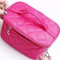 Feng Qi shop AISHOPPINGMALL Ladies Portable Small Mirror Embroidered Grid Storage Cosmetic Bag