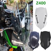 Motorcycle Accessories For Kawasaki Z400 Windscreen Windshield Wind Deflector Screen Double Bubble Z 400 19 2020 2021 2022 2023