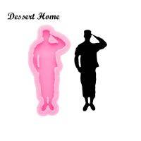 DY0645 Glossy Resin American Soldier Keychain Mold   Chocolate Silicone Molds  DIY Epoxy Jewellery Making  Silicon Clay Moulds Bread Cake  Cookie Acce