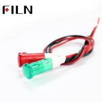 FILN 10mm diameter 6v 12v 24v 120v 220v plastic red yellow green water heater indicator light with wire