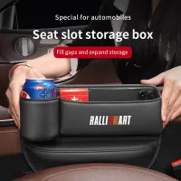 กล่องหลุมเก็บของช่องว่างที่นั่งรถยนต์สำหรับ Ralliart Mitsubishi Lancer 9 10 ASX Outlander Pajero Mirage หนัง