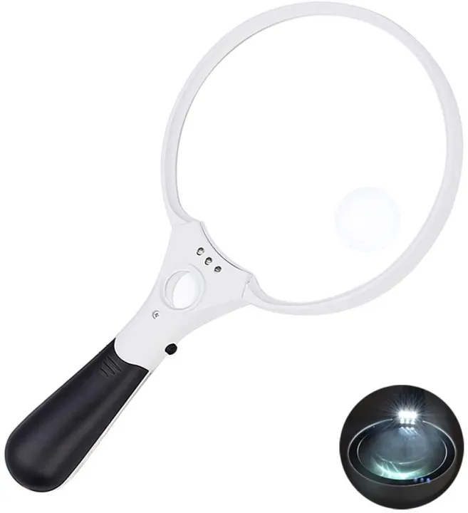 Magnifying Glass, Magnifier Extra Large Magnifying Glass with Light, 3 ...