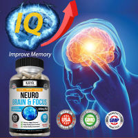 [ ของแท้!!! ระวังของปลอม ] Neuro Brain Booster, อาหารเสริม Nootropic Brain สำหรับความคมชัดของจิต, โฟกัส, หน่วยความจำ &amp; สุขภาพความรู้ความเข้าใจ, 120 แคปซูล นำเข้าต่างประเทศ ราคา ถูก / ส่ง