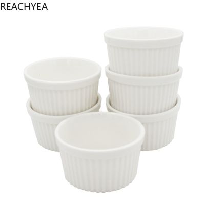 4oz/120ml Ceramic Ramekins Porcelain Souffle Cup Pack of 6