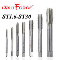 【2023】 Drillforce ST ใส่สกรูเกลียวแตะเจาะบิตไฮสปีดตรงขลุ่ยเมตริก ST1.6-ST30ก๊อกเครื่องมือการติดตั้งมือขวา