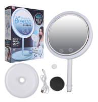 BREAUTY BREEZE 2 IN 1 กระจกเเต่งหน้ามีไฟLEDเเละพัดลม มีกระจก2หน้า