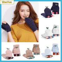 WENYOU Ladies Accessories Winter Cashmere Gloves Warm Fingerless Mittens Handwarmer