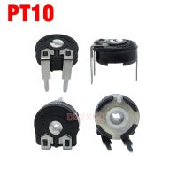 5pcs PT10 Adjustable Resistance Potentiometer 1K 2K 3K 5k 10k 50k 100K 200K 500K Horizontal Arrow Hole Potentiometer PIHER PT-10