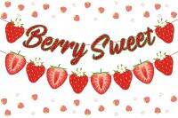 JOYMEMO เบอร์รี่หวานของตกแต่งงานปาร์ตี้-Berry Sweet แบนเนอร์กับสตรอเบอร์รี่พวงมาลัยสำหรับสาวๆวันเกิดทารกปาร์ตี้อุปกรณ์แขวนตกแต่ง