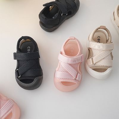 Summer Baby Sandals Fashion Cross Webbing Soft Children Shoes Cool Boys Girls Beach Sandals Head Wrapped Toddler Shoes
