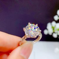 5ct Moissanite ring  925 Silver fashion design strong fire colordiamond high hardness