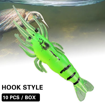 Soft Fishing Lures Portable Reusable Artificial Shrimp Bait for Outdoor Lake Sea Soft Fishing Lures Soft Portable Reusable Artificial Shrimp Bait Professional Fishing Accessories Durable Outdoor Lake Sea