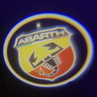 Jurus 2ชิ้นไฟต้อนรับโปรเจคเตอร์ประตูรถสำหรับโลโก้ Abarth สัญลักษณ์เลเซอร์ Led โลโก้ผีเงาอุปกรณ์เสริมไฟเตือน