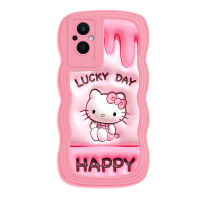 ARIZINO เคส OPPO A57 2022 4G A78 A77S A16 A15 A96 A76 A12 A3S A5 A7 A5S A15S A31 2020 A53 A9 2020 A5 2020 F9 A77เคสโทรศัพท์3มิติลายหยักน่ารัก