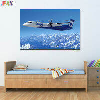 FAY-Bombardier Q400 NextGen เครื่องบินโปสเตอร์พิมพ์ผ้าใบพิมพ์โปสเตอร์ห้องนั่งเล่นศิลปะแขวนผนังผ้าใบวาดภาพ