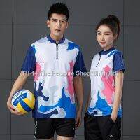 ✤ Badminton clothing womens sports quick-drying breathable short-sleeved mens competition clothing table tennis shirt