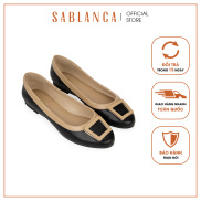 Giày búp bê nữ phối họa tiết hình thang SABLANCA BB0074